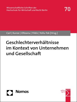 cover image of Geschlechterverhältnisse im Kontext von Unternehmen und Gesellschaft
